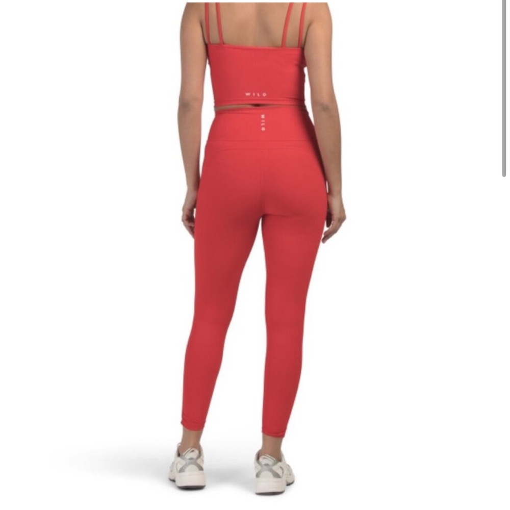 Wilo The Label Red Women's Leggings and Top Set